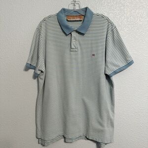 Polo Jeans Company by Ralph Lauren Polo Shirt Mens Size XL Blue White Striped